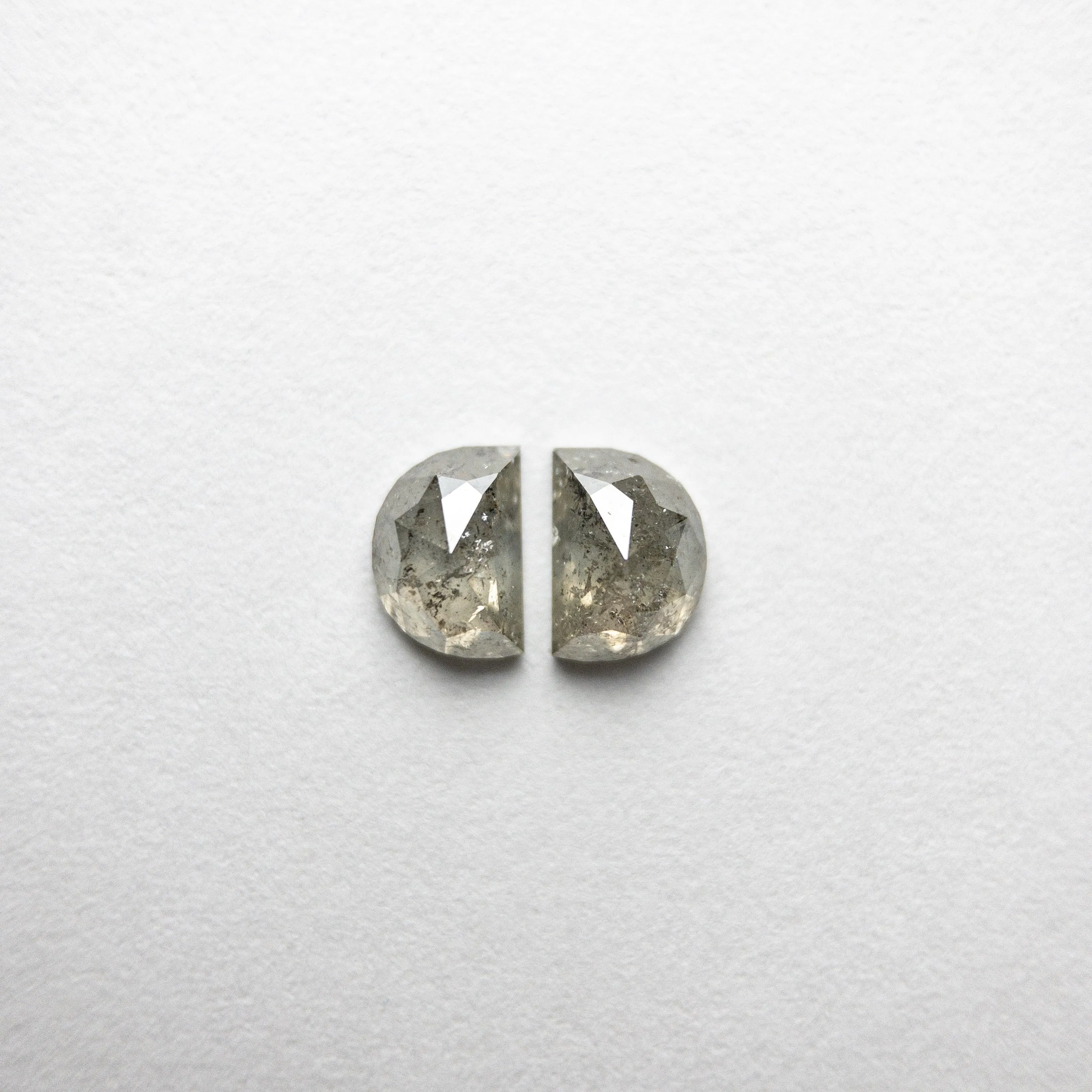 2pc 0.92cttw 5.20x3.69x2.40mm Half Moon Rosecut Matching Pair 18402-06