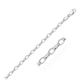 4.6mm 14k White Gold Oval Rolo Chain-rx24639-18