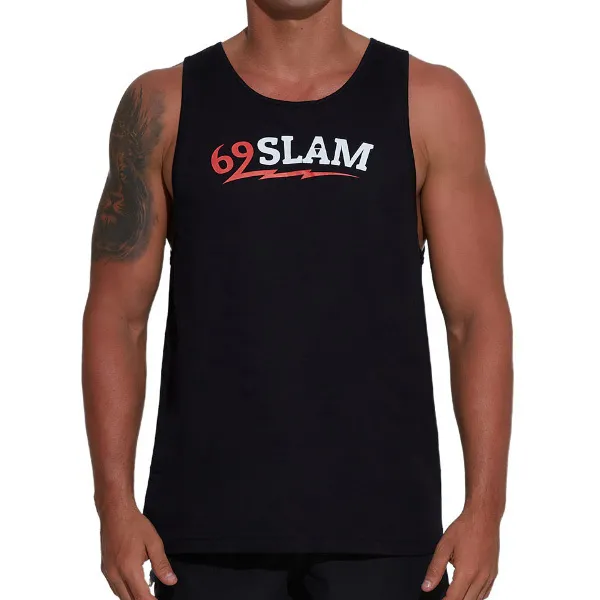 69SLAM  |Unisex Street Style Plain Cotton Logo Tanks