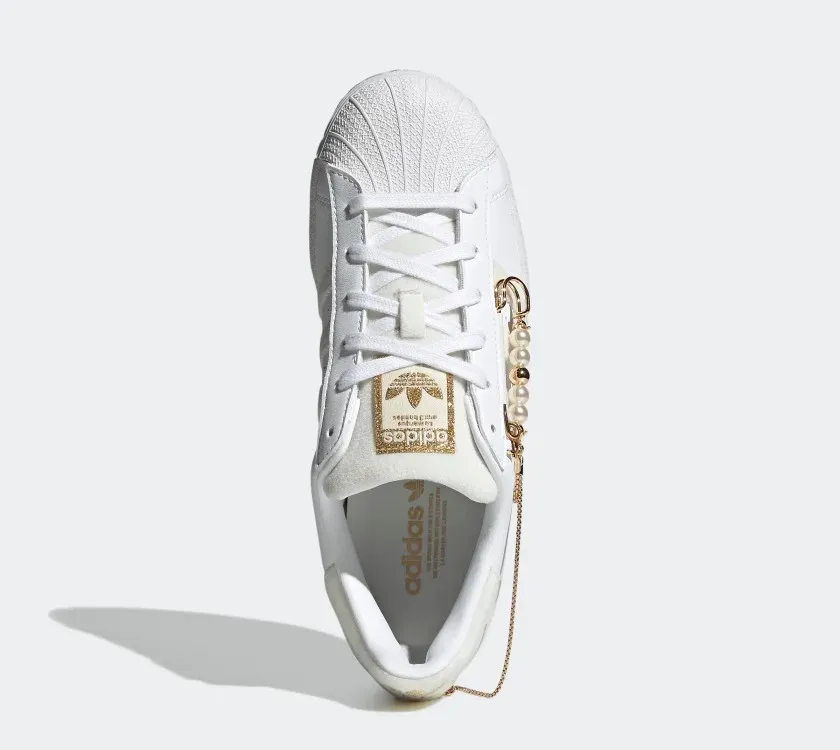 Adidas Originals Superstar Cloud White Off White Gold Metallic GZ3386