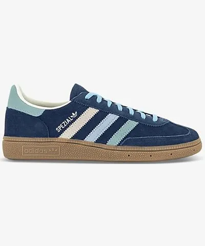 adidas Womens Night Indigo Hazy Green Handball Spezial suede low-top trainers