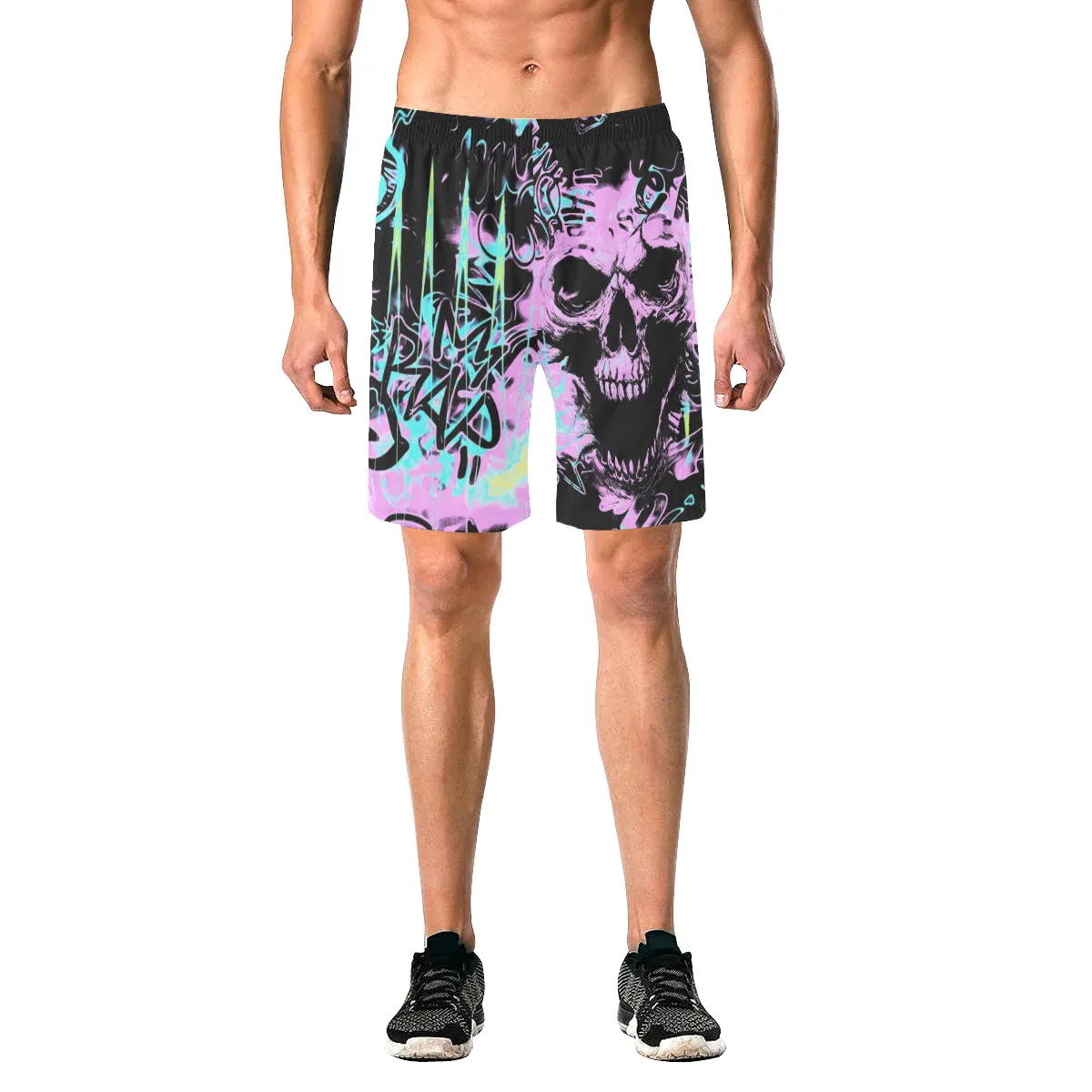 Alternative Skull Graffiti Casual Shorts