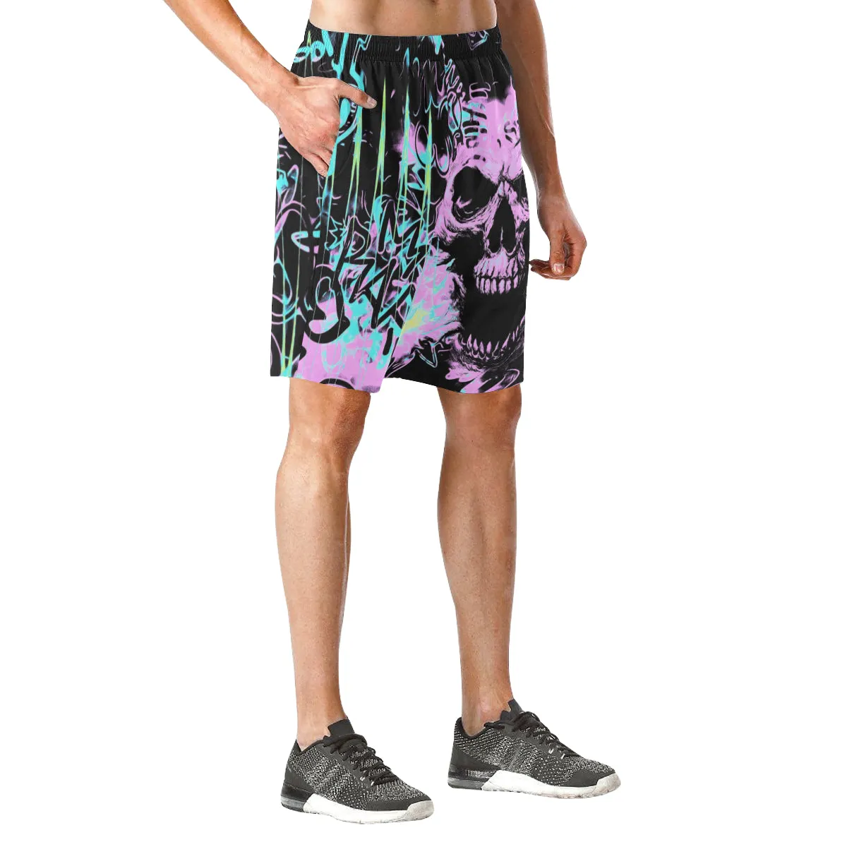 Alternative Skull Graffiti Casual Shorts