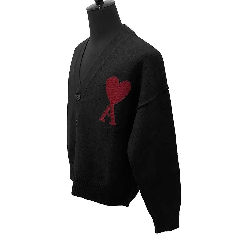 AMI PARIS  |Heart Unisex Wool Designers Cardigans