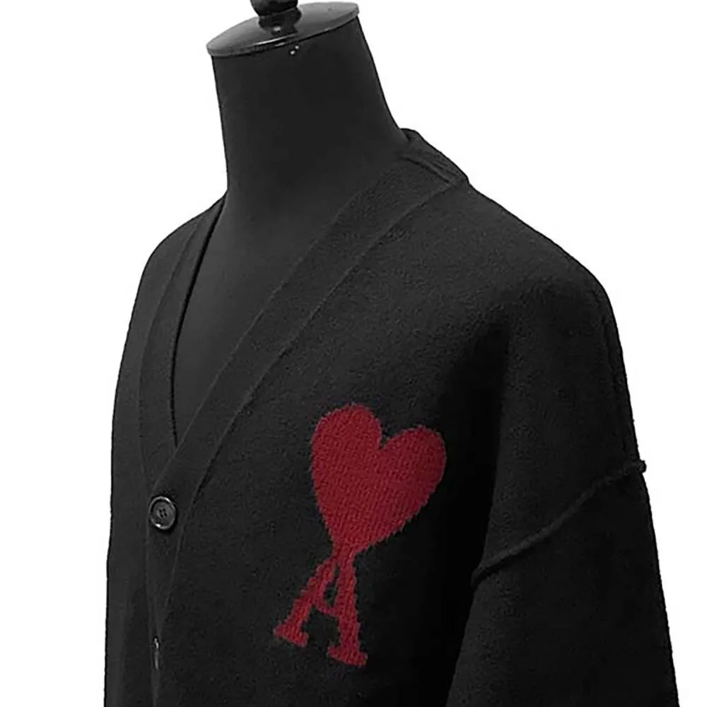 AMI PARIS  |Heart Unisex Wool Designers Cardigans