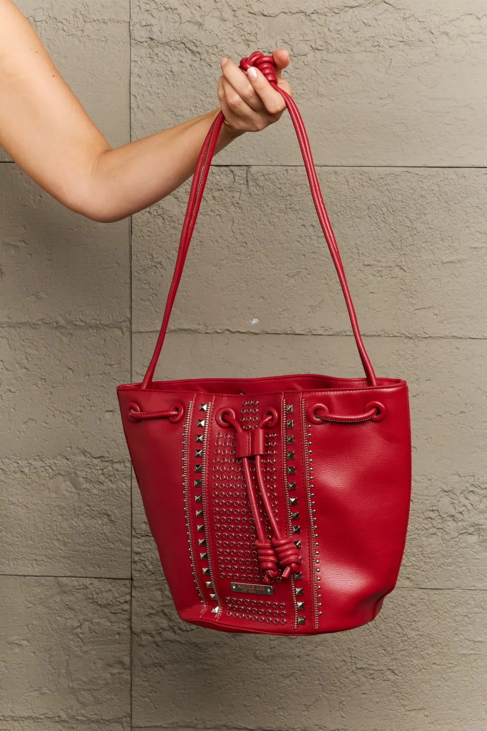 Amy Studded Bucket Bag