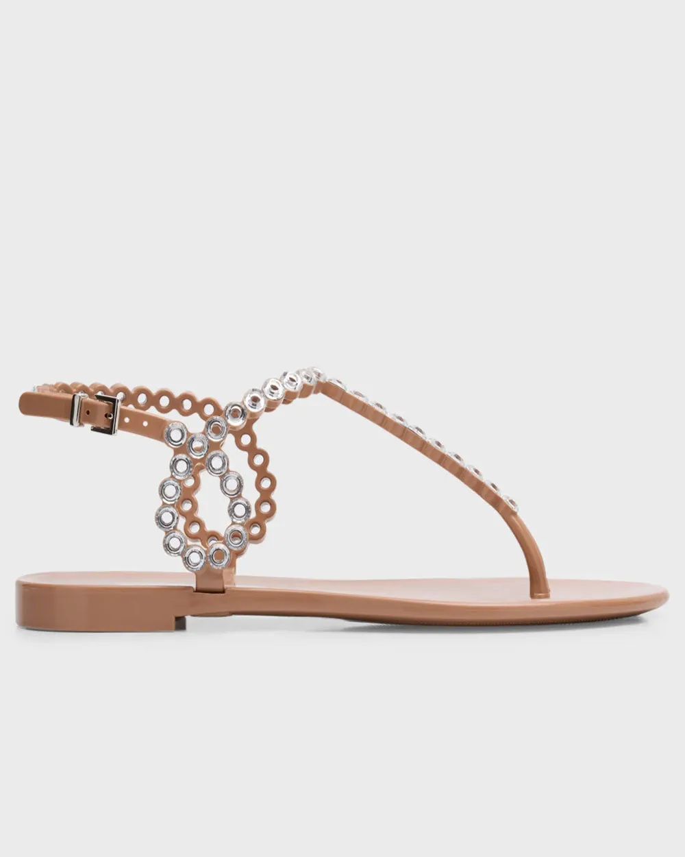 Barely There Crystal Jelly Sandal in Powder Pink