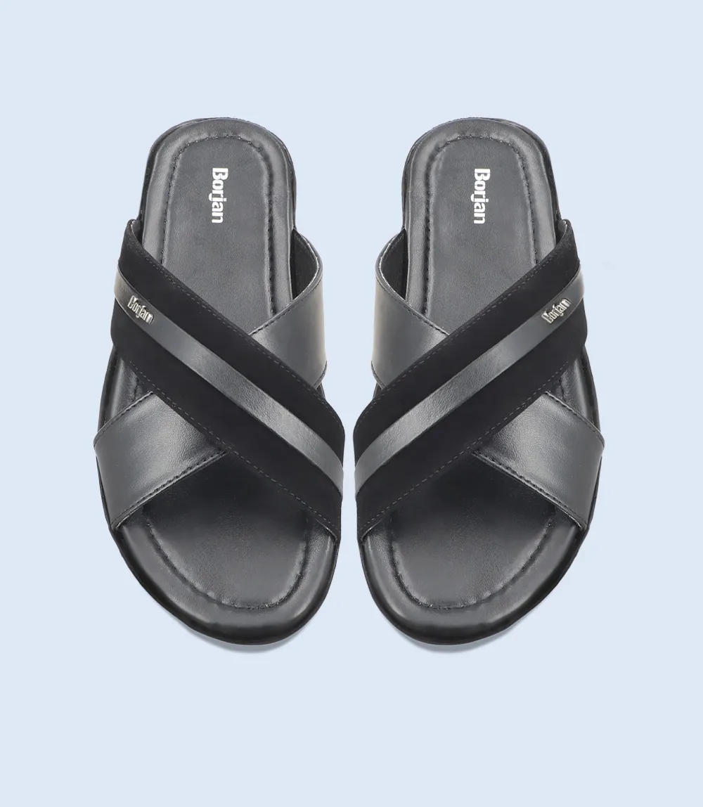 BM5630-BLACK-Men Casual Slipper