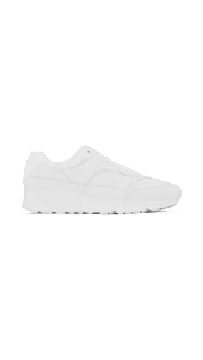 Bump Sneakers in Smooth Leather- Optic White