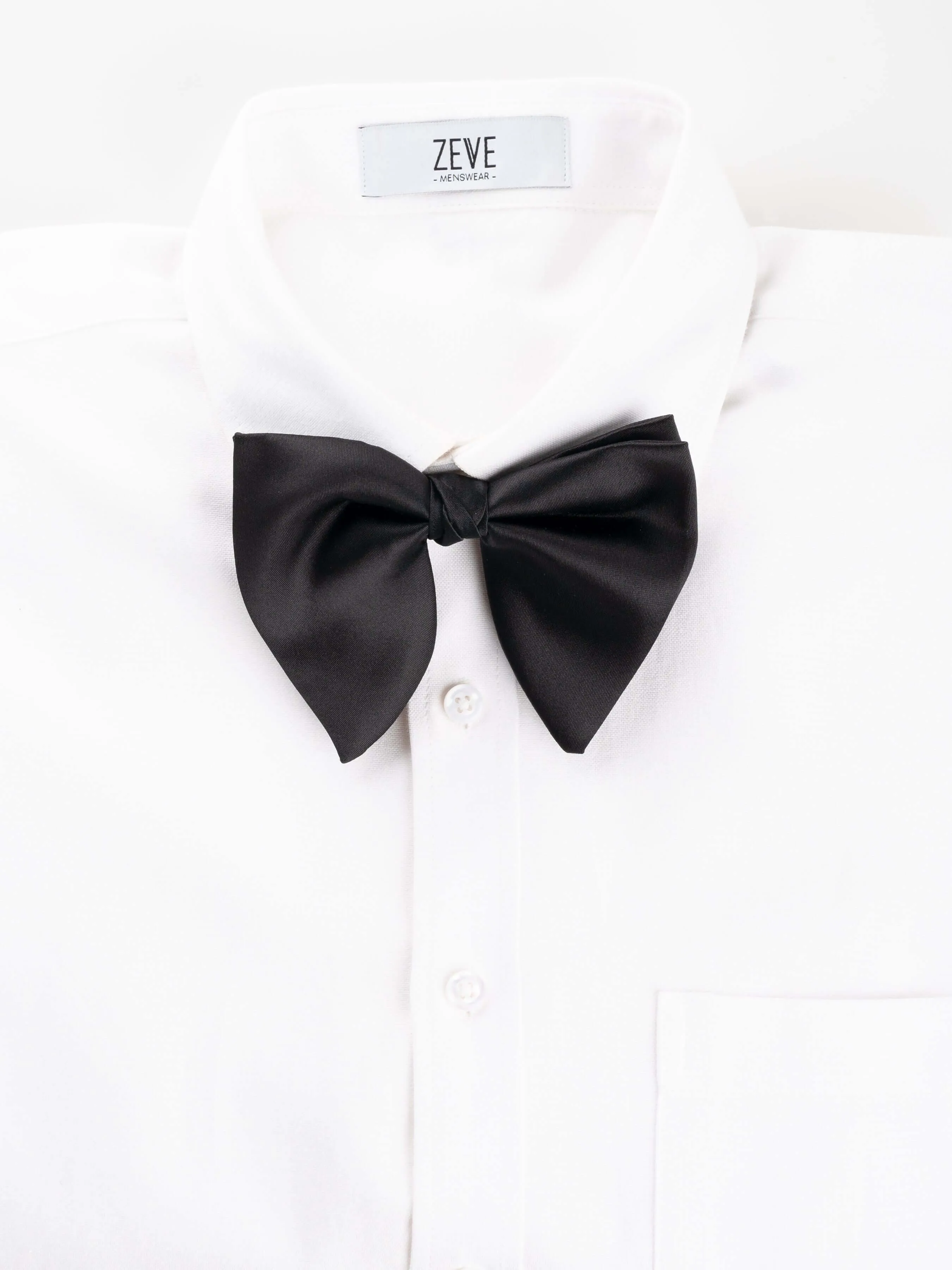 Butterfly Bow Tie - Black Plain