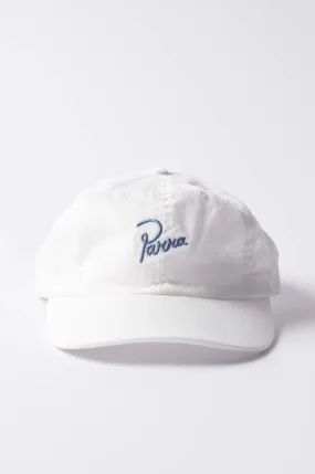 by Parra cotton baseball cap Script Logo 6 Panel Hat white color 51271