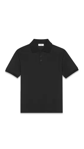 Cassandre Polo-shirt in Cotton Piqué - Black