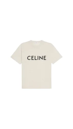 Celine Loose T-shirt In Cotton Jersey - Beige