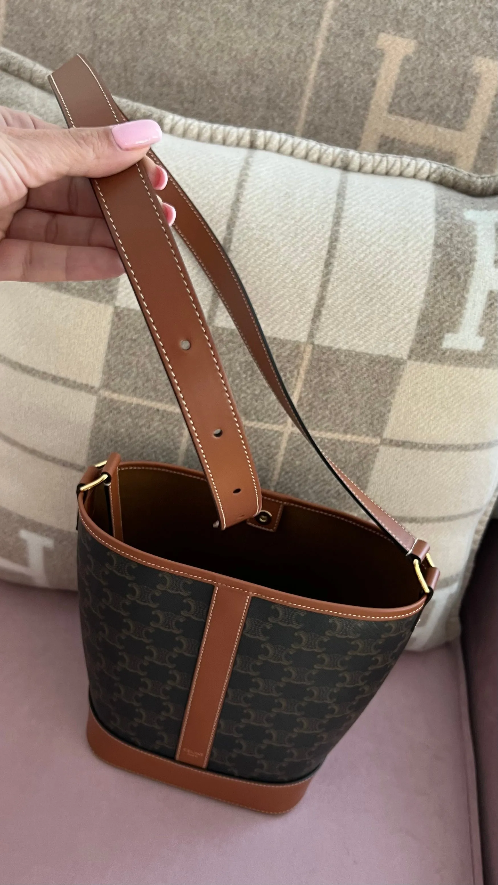 Celine Triomphe Bucket Bag