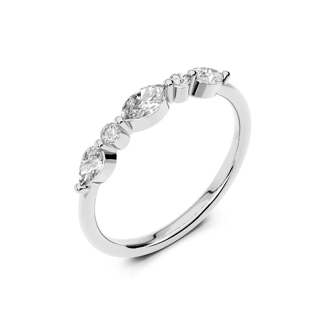 Chorost & Co. Private Collection 14K White Gold 0.40ct Diamond Stackable Band