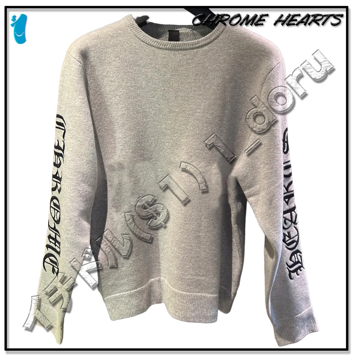 CHROME HEARTS  |Unisex Street Style Logo Sweatshirts