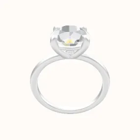 Classic Solitaire Engagement Ring With Low Set Four Prong Head