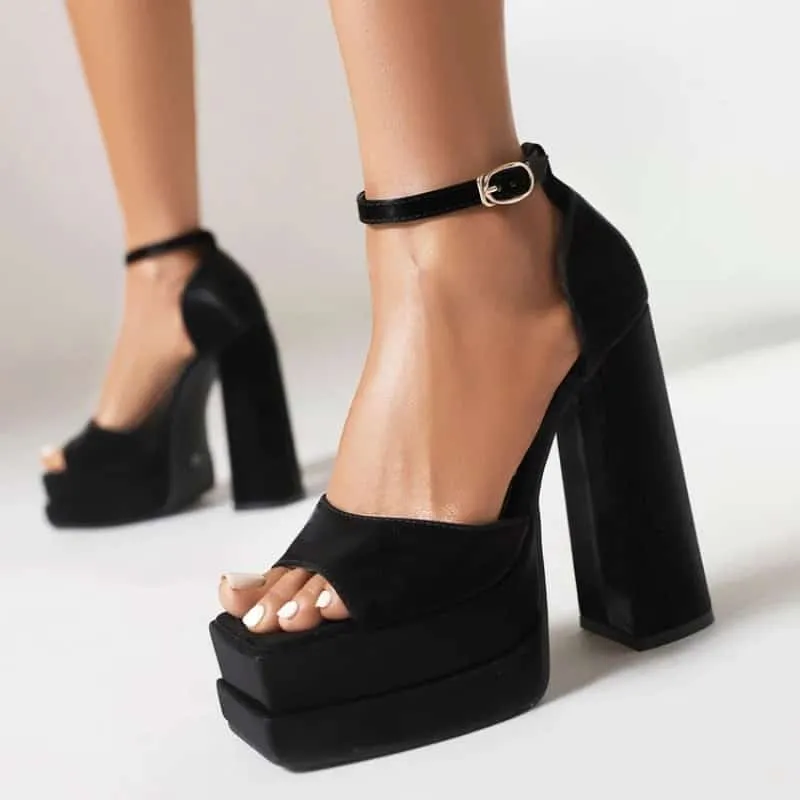 Classy Platform Thick High Heel