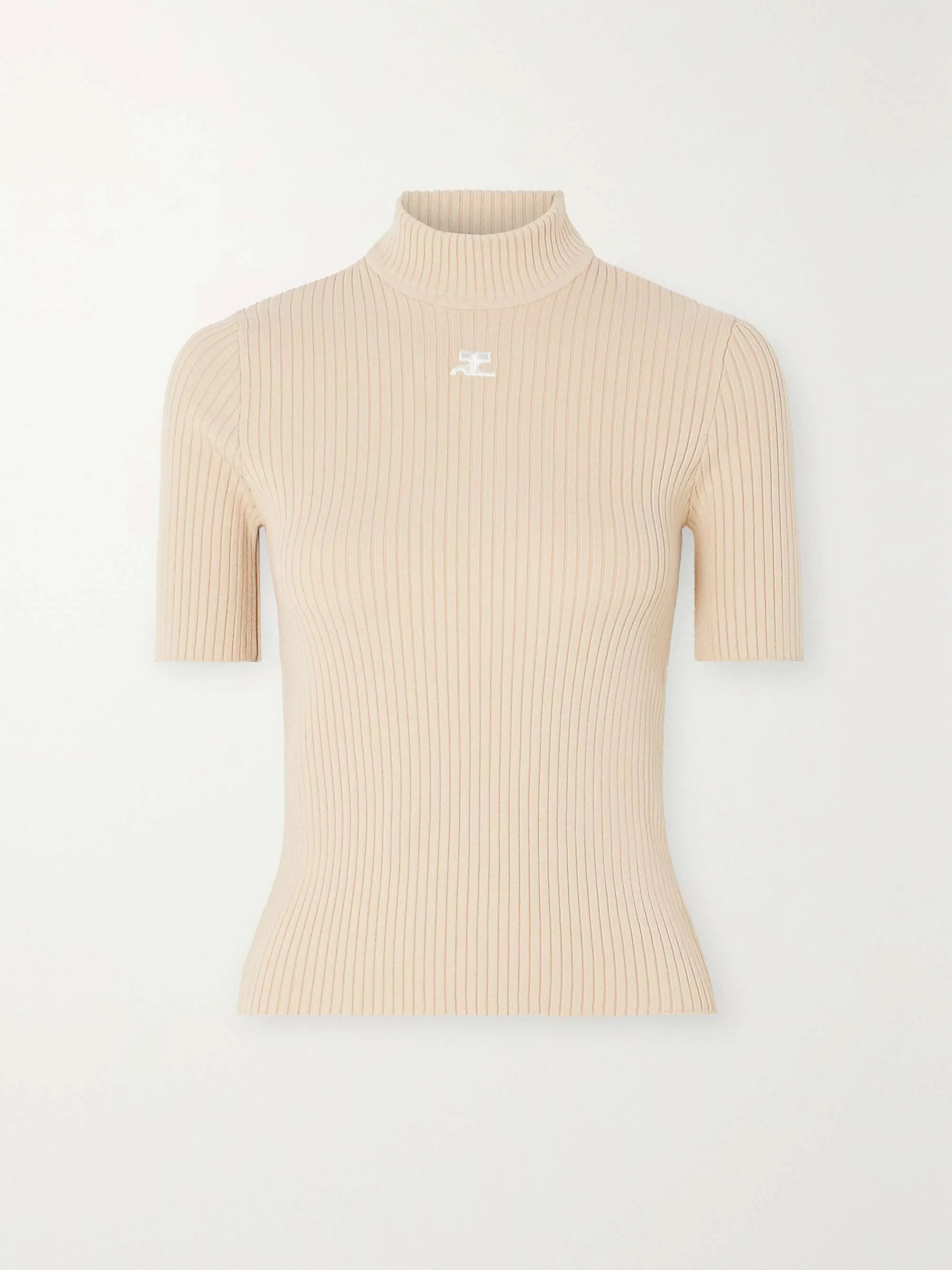 Courreges  |Casual Style U-Neck Plain V-neck & Crew neck