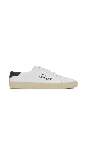 Court Classic SL/06 Embroidered Sneakers in Smooth Leather - Optic White