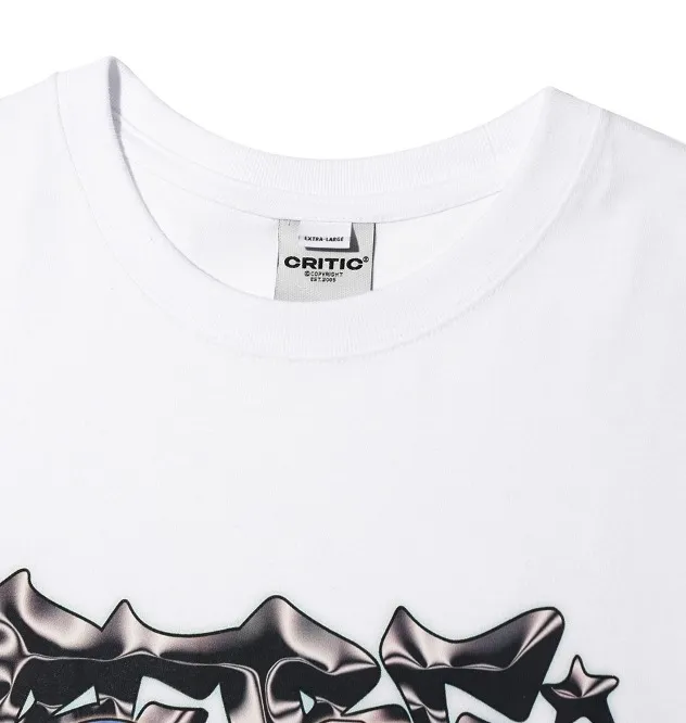 CRITIC  |Unisex U-Neck Cotton Logo T-Shirts