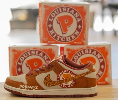 Custom Handpainted Popeyes Chicken Nike SB