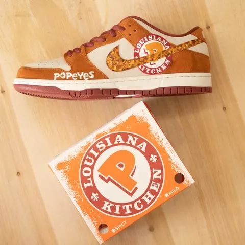 Custom Handpainted Popeyes Chicken Nike SB