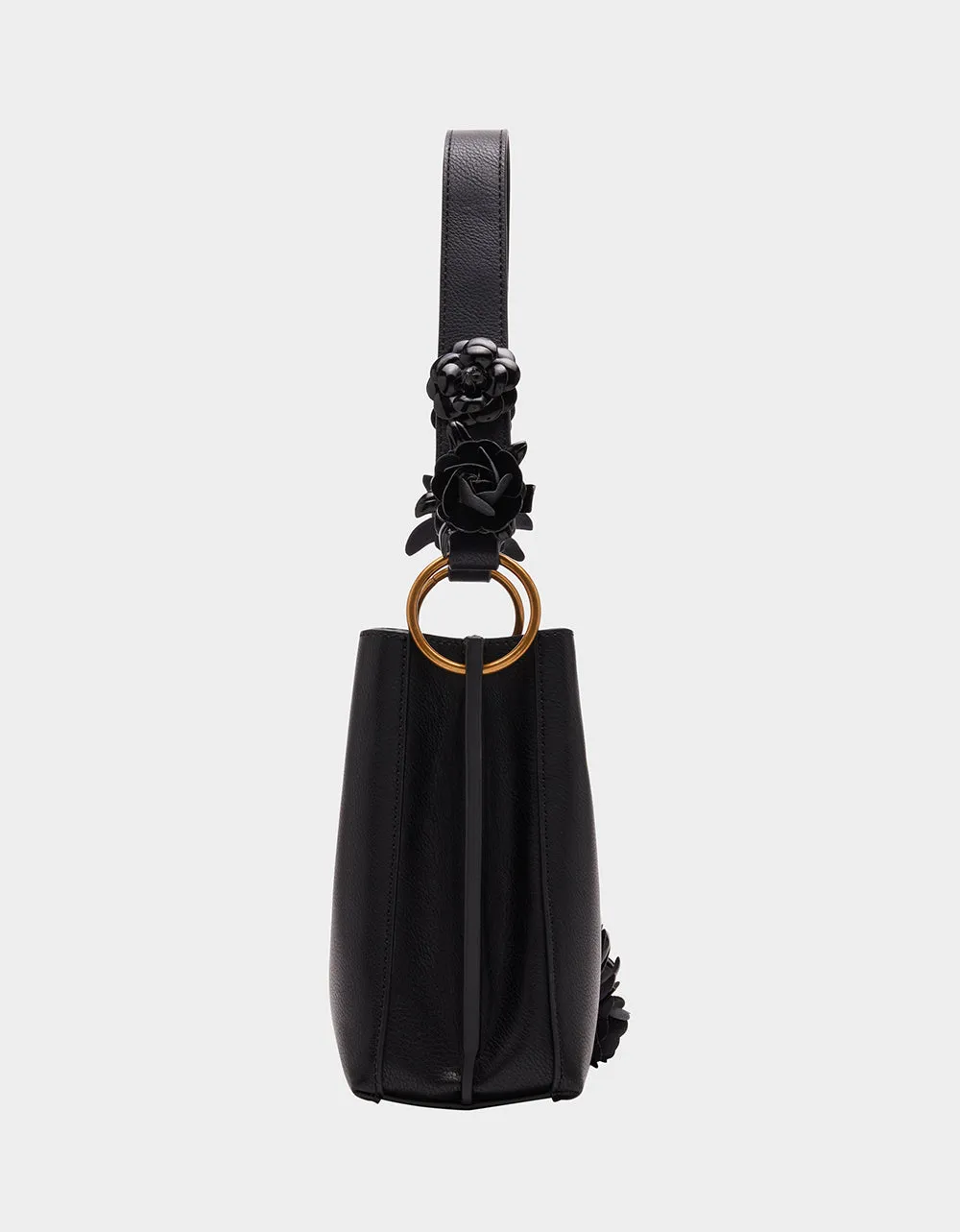 FLORAL BUCKET BAG BLACK | RE:LUV