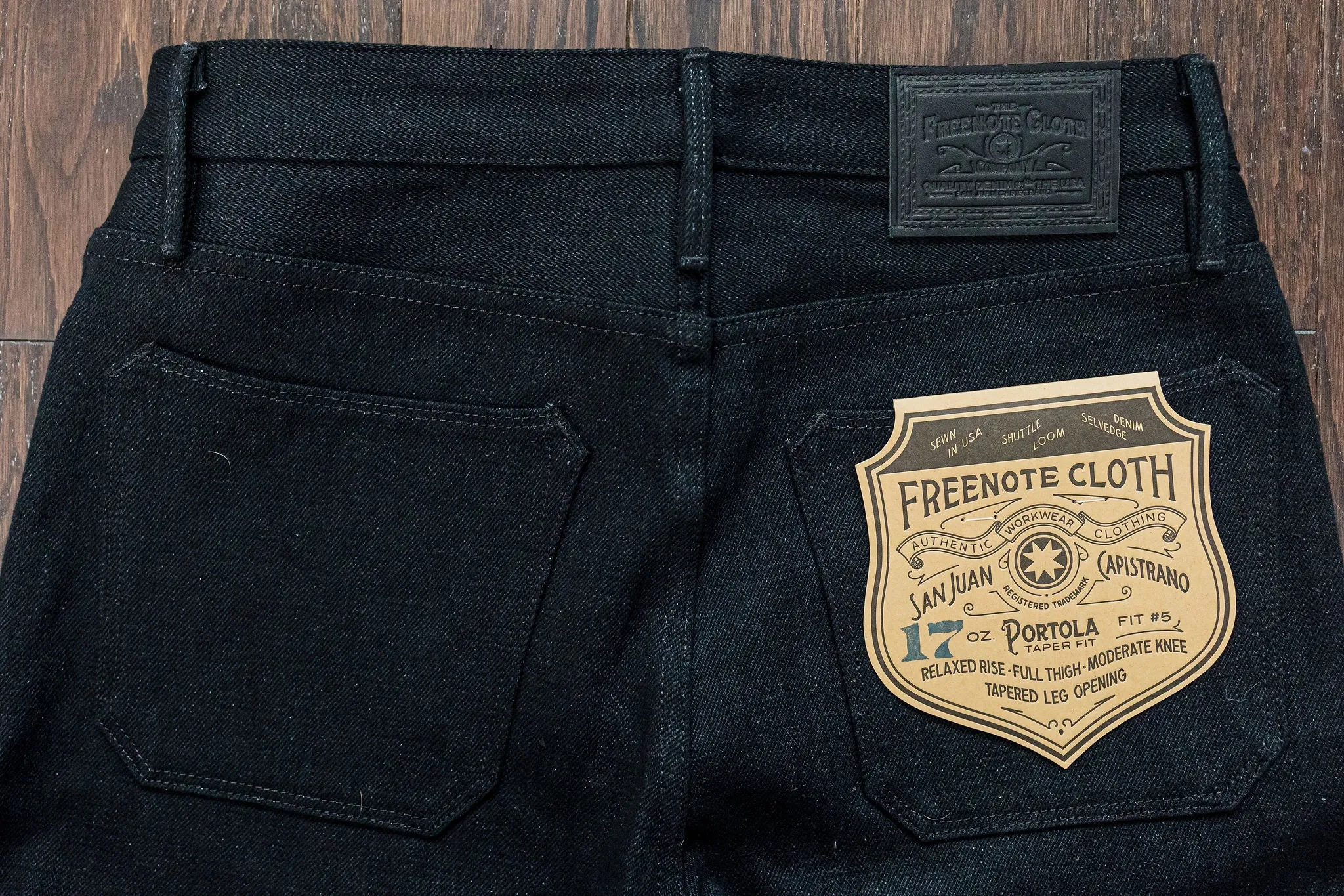 Freenote Cloth Portola - 17oz Black Slub