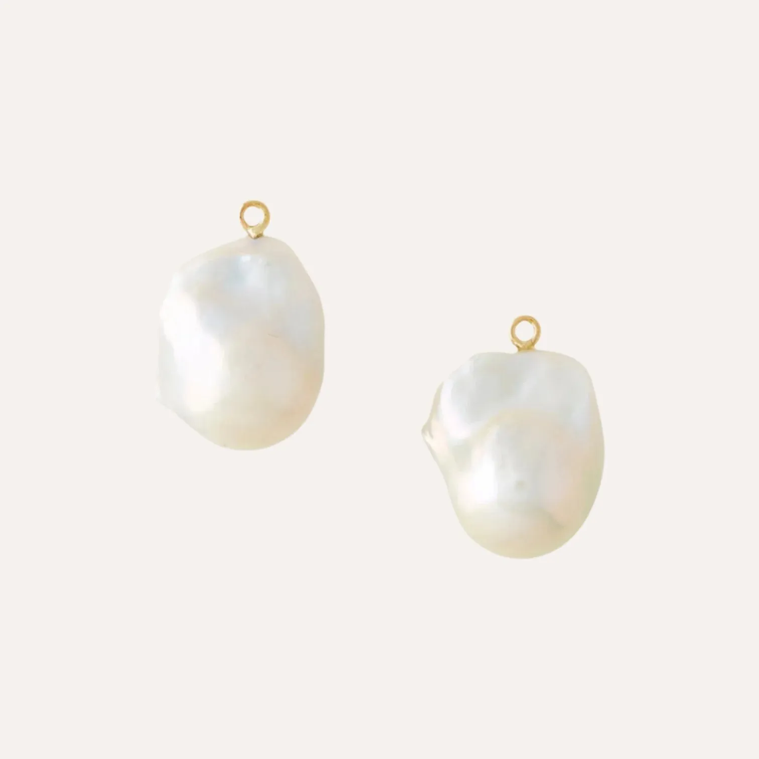 Freshwater White Baroque Pearl 18-19mm Drops