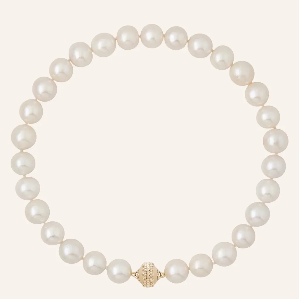 Freshwater White Potato Pearl 13-14mm Necklace