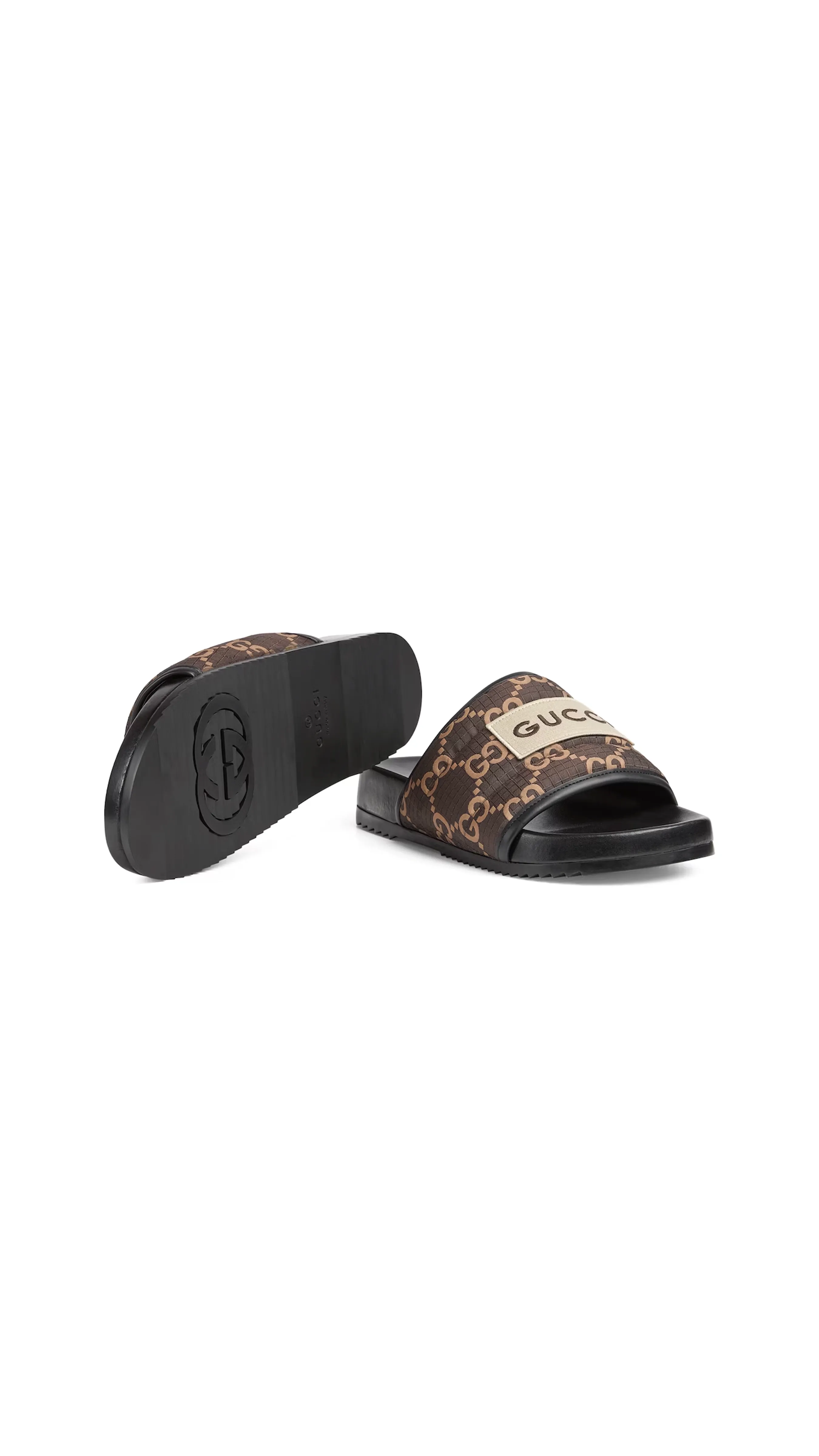 GG Slide Sandal - Black/Brown