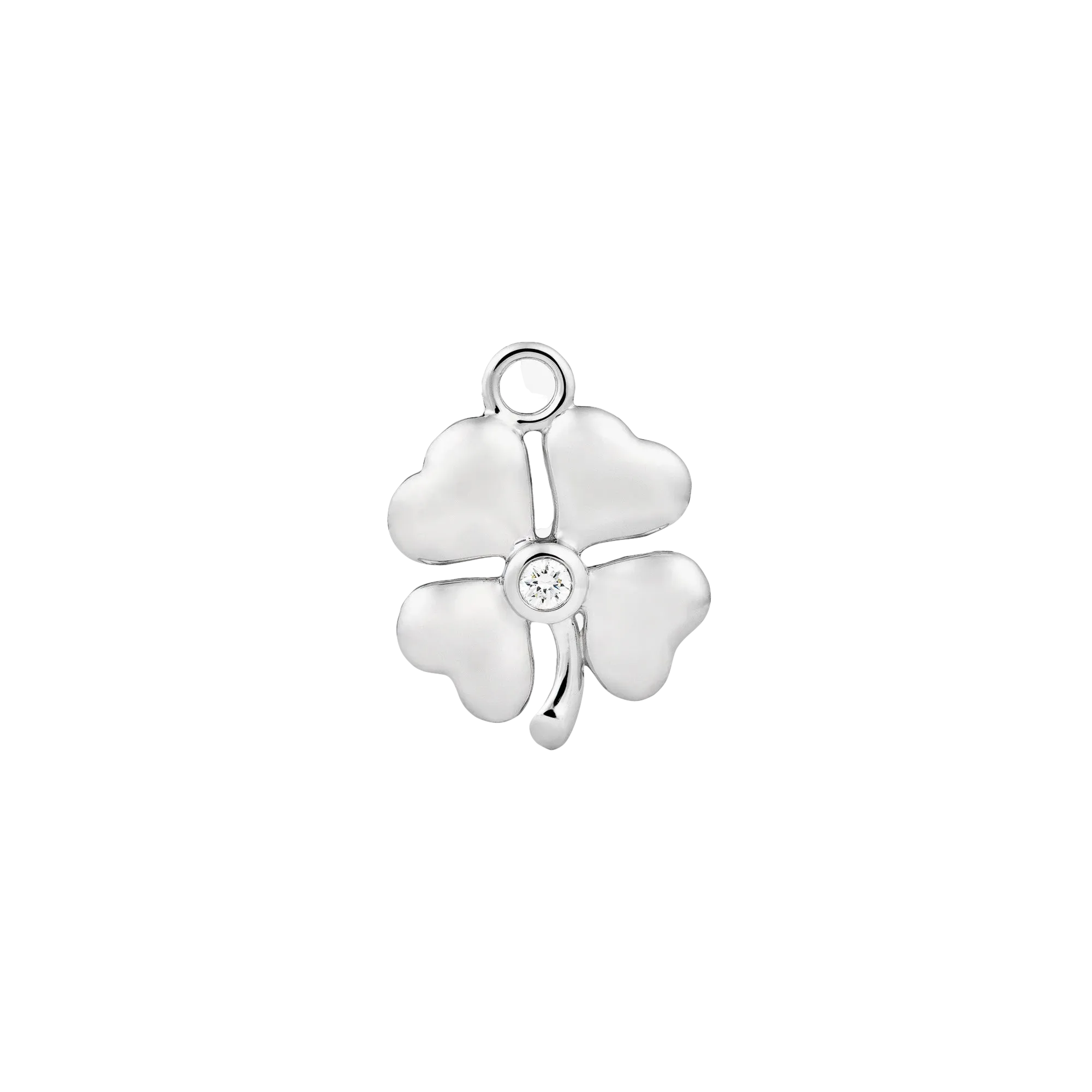 HARRIET PENDANT WHITE DIAMOND & WHITE GOLD - CLOVER