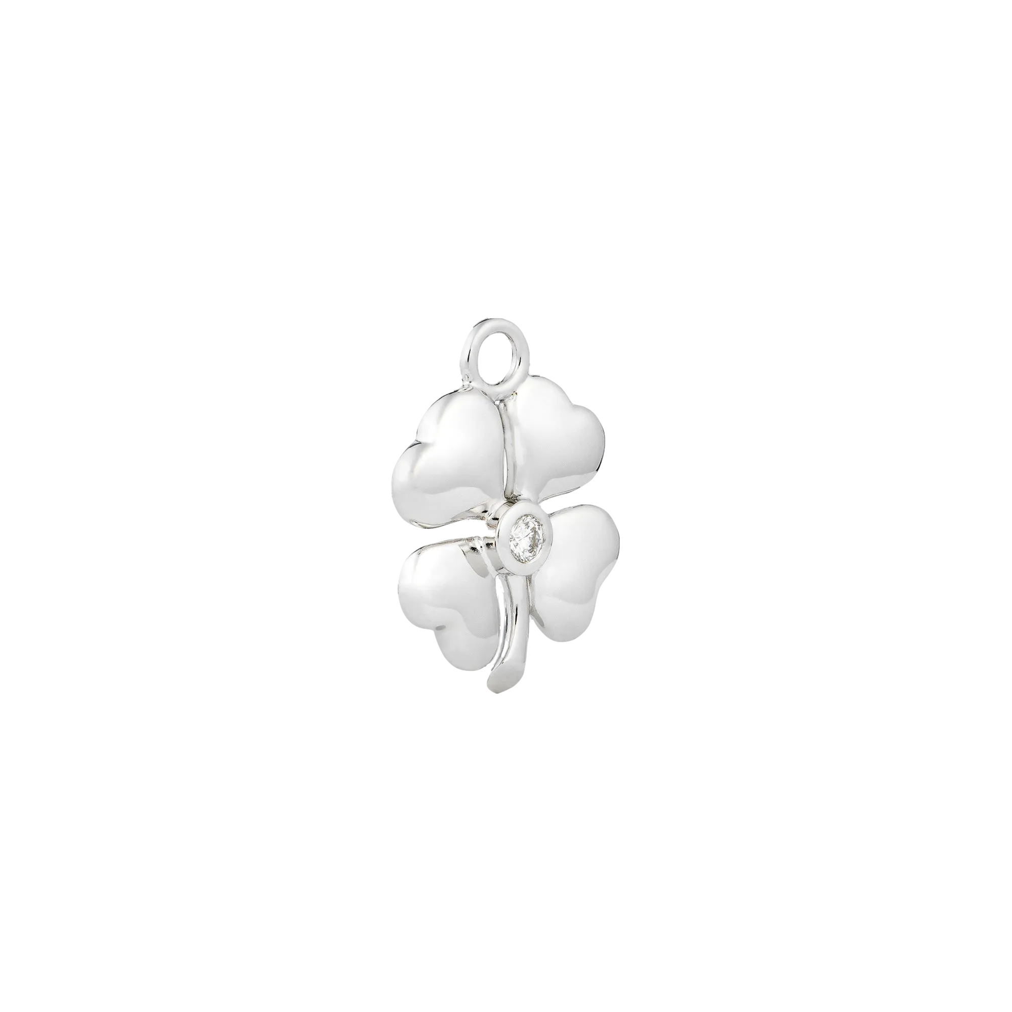 HARRIET PENDANT WHITE DIAMOND & WHITE GOLD - CLOVER