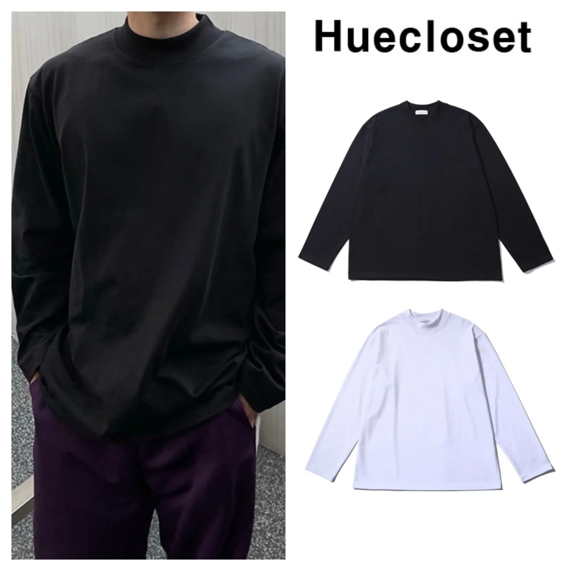 HUE  |Unisex Street Style Plain Cotton T-Shirts