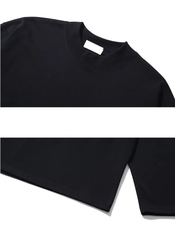 HUE  |Unisex Street Style Plain Cotton T-Shirts