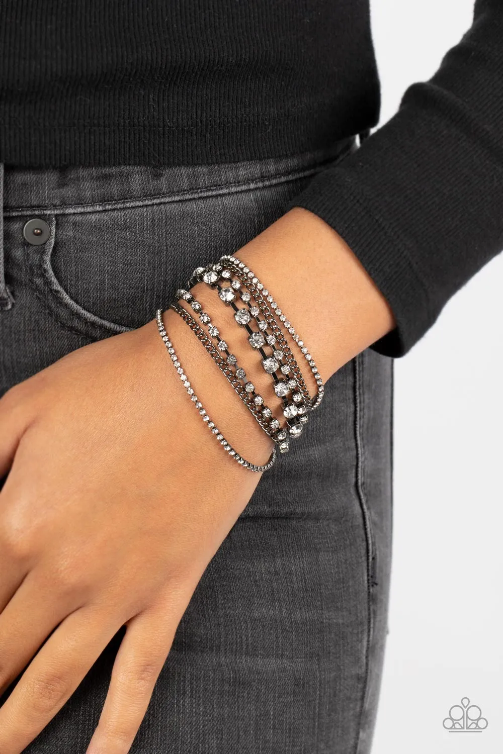 Interstellar Interlude - Black ~ Paparazzi Bracelet