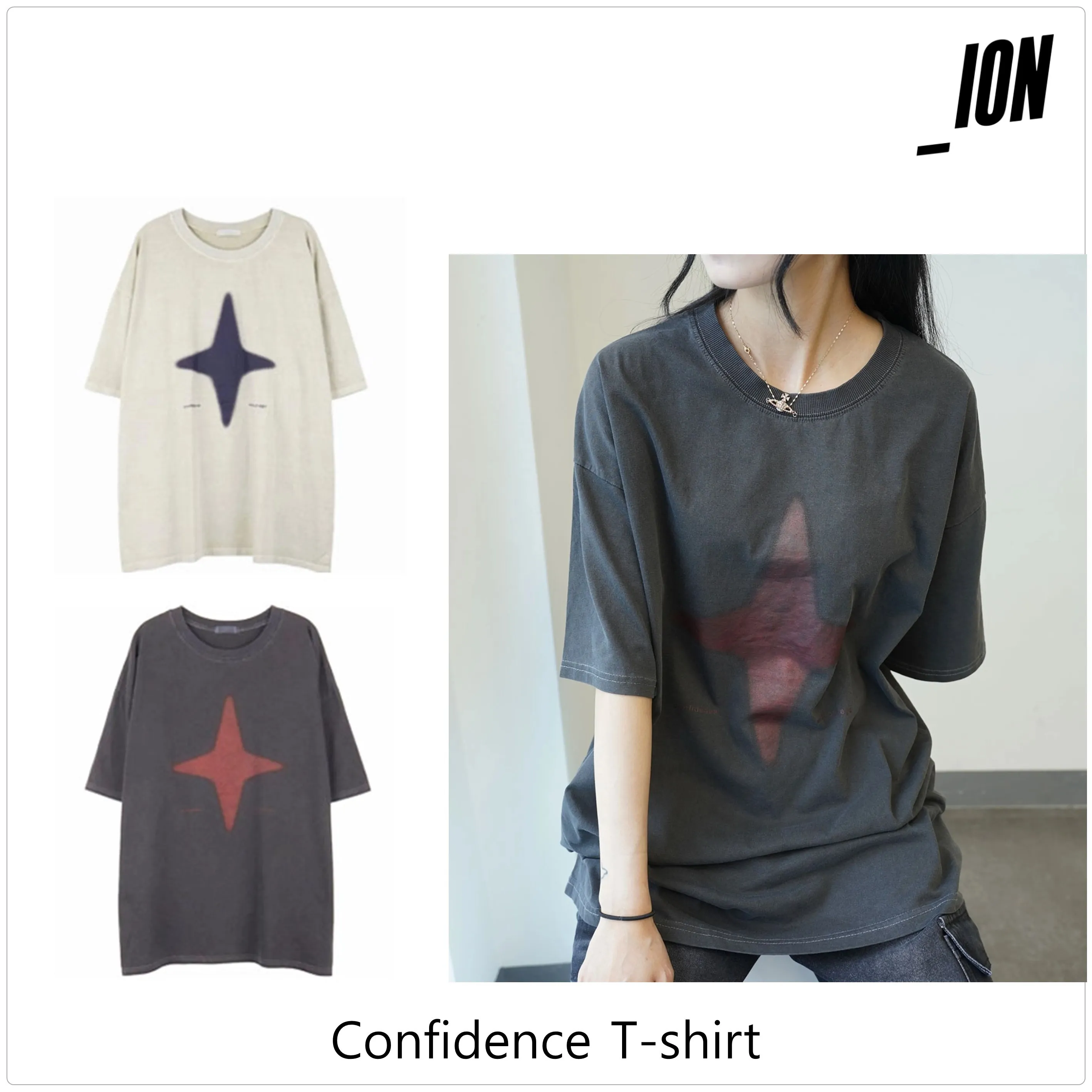 IONSEOUL  |Unisex Street Style Plain Cotton T-Shirts