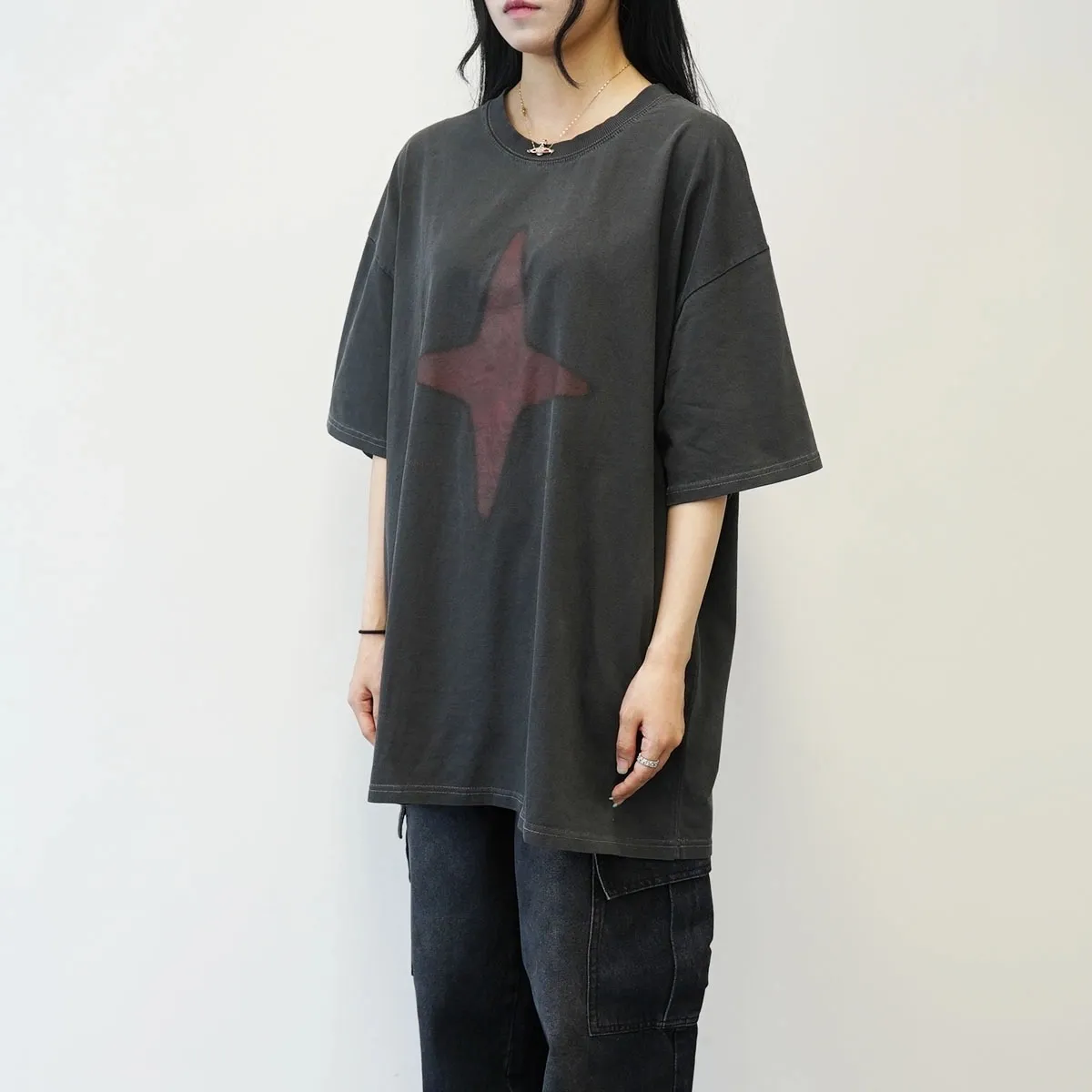 IONSEOUL  |Unisex Street Style Plain Cotton T-Shirts