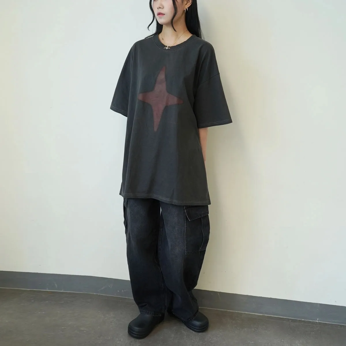 IONSEOUL  |Unisex Street Style Plain Cotton T-Shirts