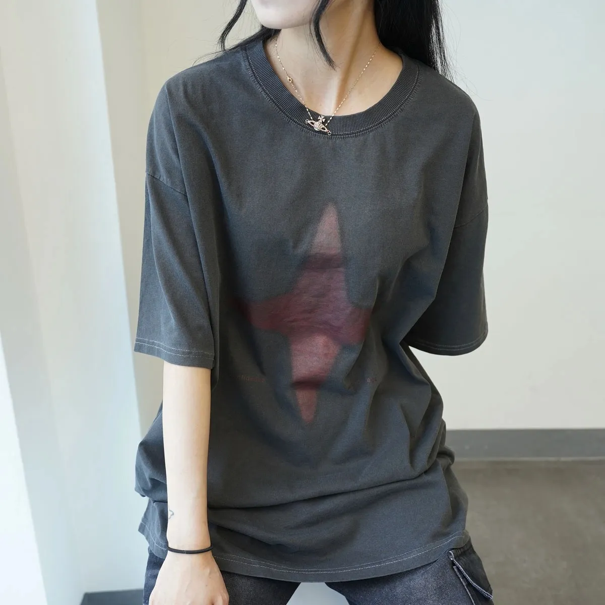 IONSEOUL  |Unisex Street Style Plain Cotton T-Shirts