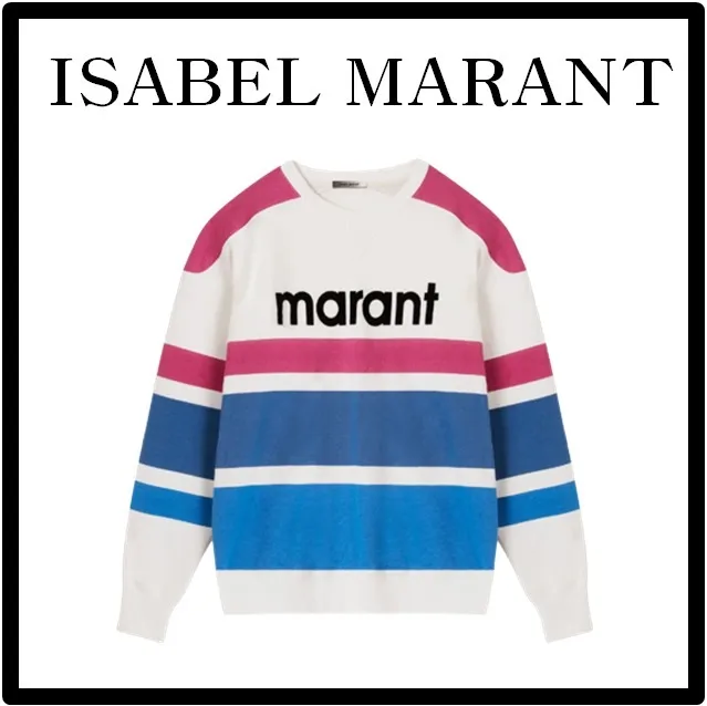 Isabel Marant  |Unisex Street Style Logo Sweatshirts