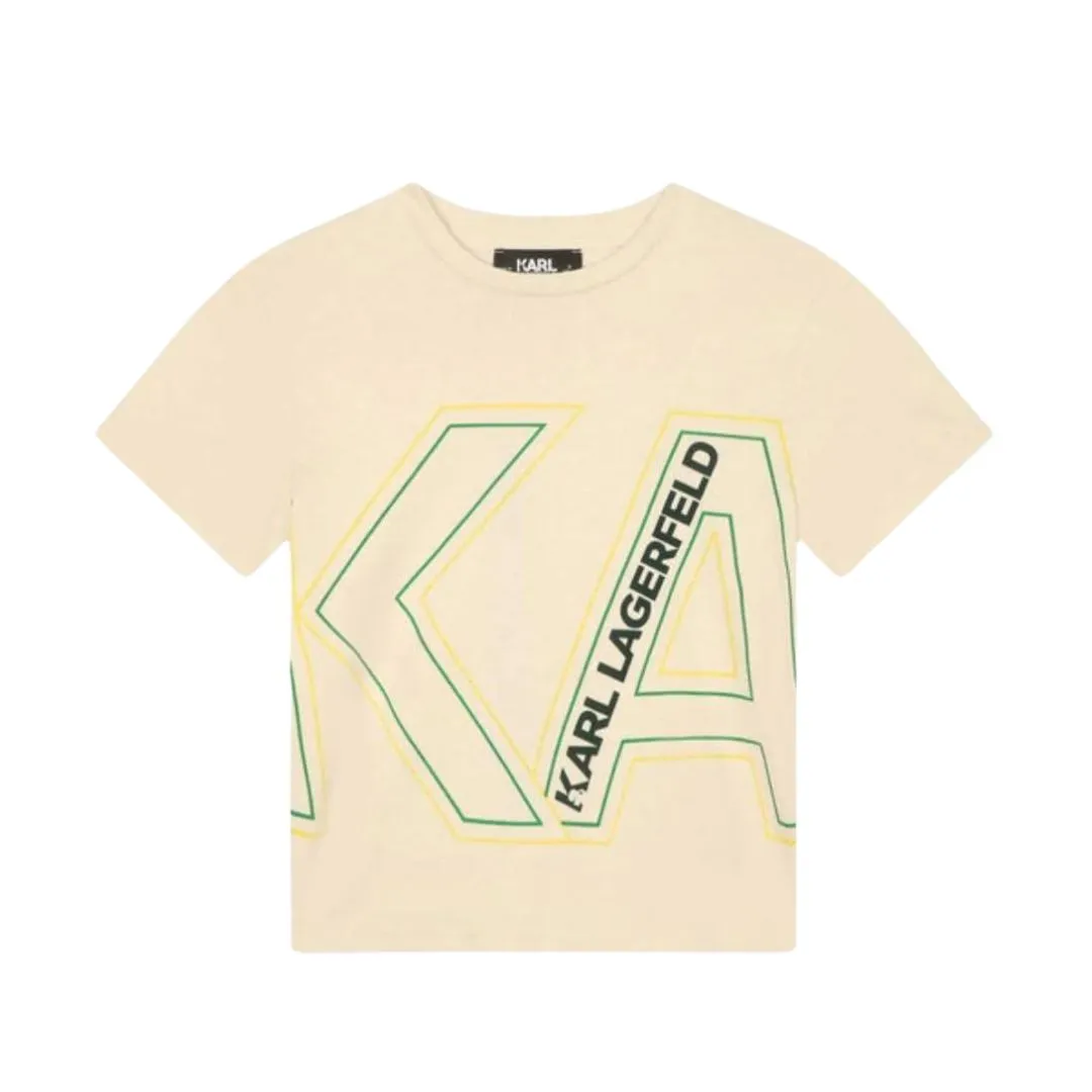 Karl Lagerfeld T-Shirt Bold Logo Cream