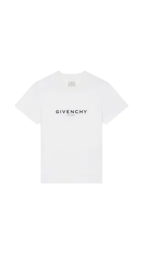 Logo Reverse T-shirt in Cotton - White