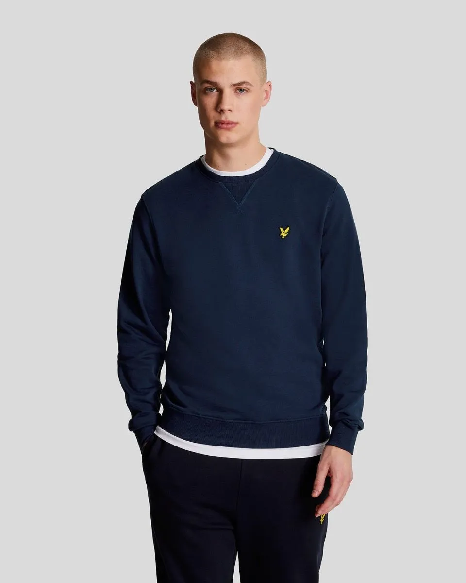 Lyle & Scott Crew Neck Casual Sweatshirt Jumper Navy