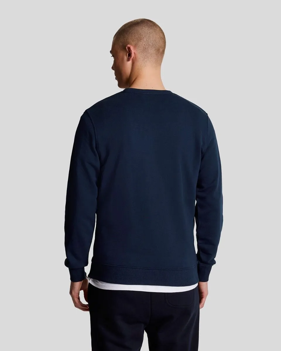 Lyle & Scott Crew Neck Casual Sweatshirt Jumper Navy