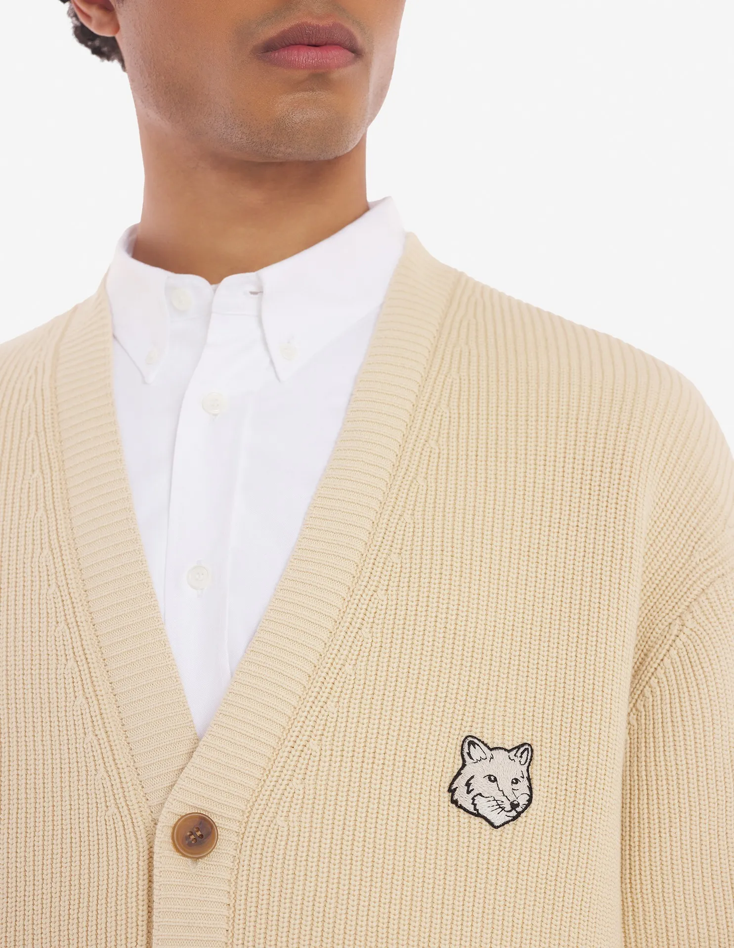 MAISON KITSUNE  |Unisex Nylon Plain Cotton Logo Designers Cardigans