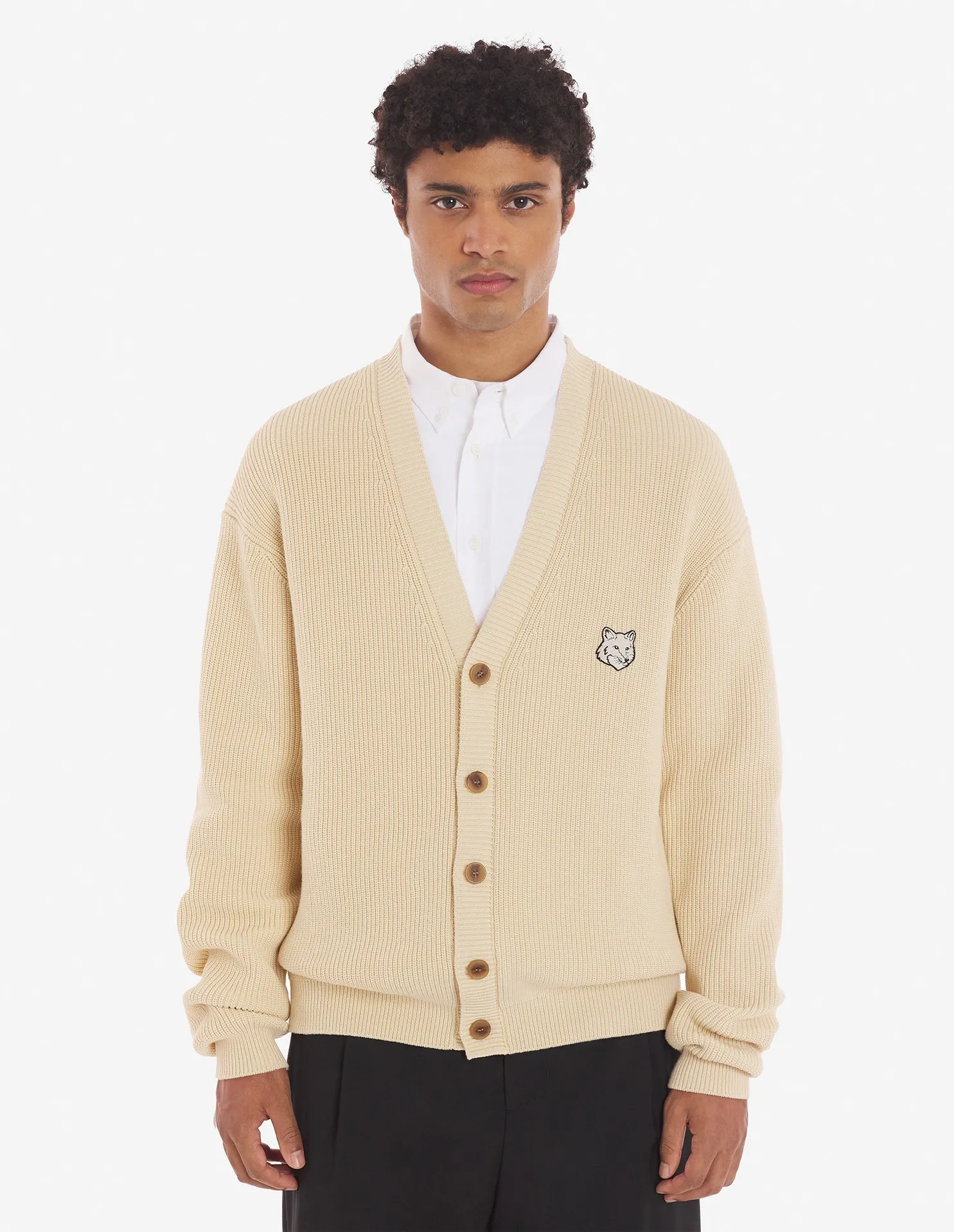 MAISON KITSUNE  |Unisex Nylon Plain Cotton Logo Designers Cardigans