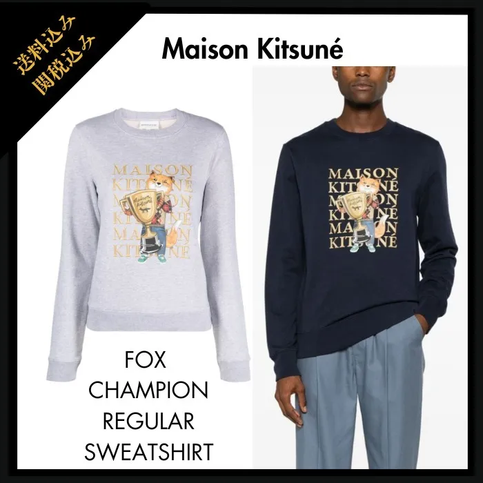 MAISON KITSUNE  |Unisex Street Style Designers Sweatshirts