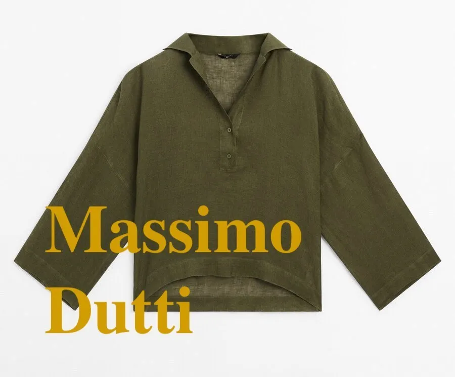 Massimo Dutti  |Casual Style Linen Plain Shirts & Blouses